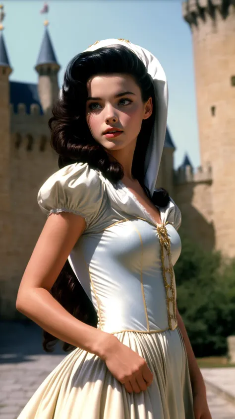 The picture is taken with an analog camera in the 1950s, Princess Snow-White