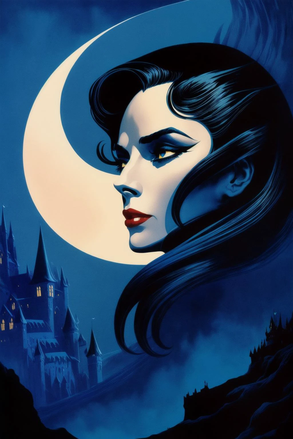 1 woman
beautiful
witch
detailed face
moon
castle
Eyvind Earle
(best quality, masterpiece) <lora:add_detail:0.5>