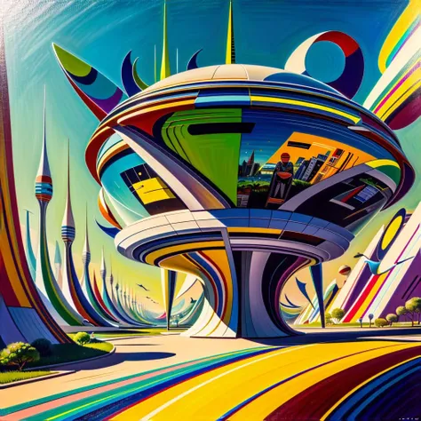 1970s \(style\), painting \(medium\), (detailed:1.2), (colorful:1.2), (fascinating:1.4), (irresistible:1.4), (futurism), (impressionist:1.1), (surreal:1.1), cute, green, black