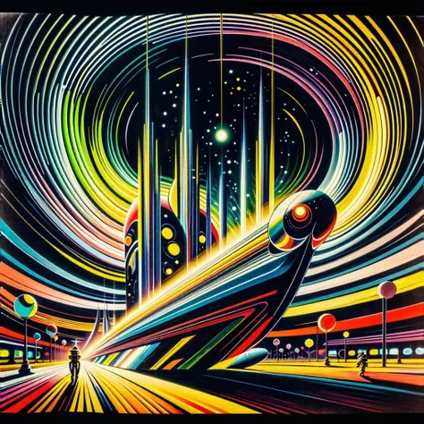 1930s \(style\), painting \(medium\), (detailed:1.2), (colorful:1.2), illuminated, (fascinating:1.2),(futurism), (impressionist:1.1), (surreal:1.1), cute, (black:1.2), (attractive:1.2), (majestic:1.1), (magnetic:1.2)