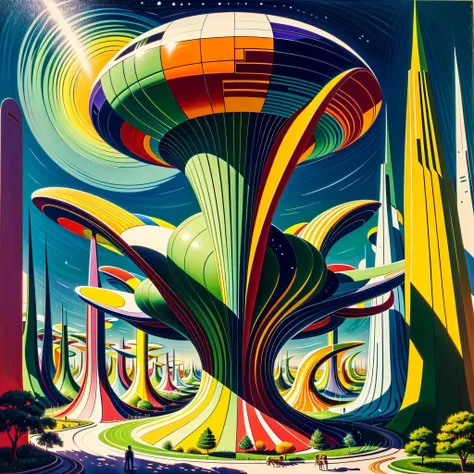 1980s \(style\), painting \(medium\), (detailed:1.2), (colorful:1.2), illuminated, (fascinating:1.2),(futurism), (impressionist:1.1), (surreal:1.1), (attractive:1.2), (adorable:1.2), green