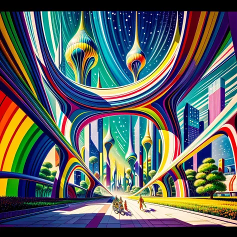 1980s \(style\), painting \(medium\), (detailed:1.2), (colorful:1.2), illuminated, (fascinating:1.2),(futurism), (impressionist:1.1), (surreal:1.1), (attractive:1.2), (adorable:1.2), green