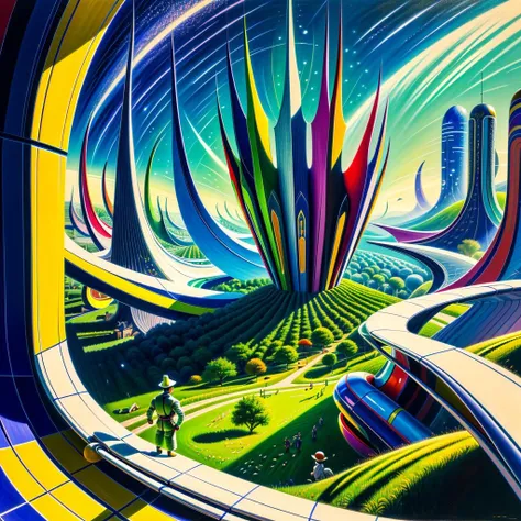 1980s \(style\), painting \(medium\), (detailed:1.2), (colorful:1.2), illuminated, (fascinating:1.2),(futurism), (impressionist:1.1), (surreal:1.1), (attractive:1.2), (adorable:1.2), green