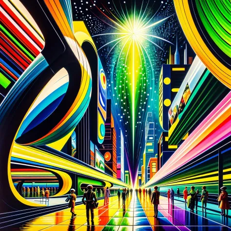 1980s \(style\), painting \(medium\), (detailed:1.2), (colorful:1.2), illuminated, (fascinating:1.2),(futurism), (impressionist:1.1), (surreal:1.1), (attractive:1.2), (adorable:1.2), green