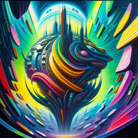 painting \(medium\), illuminated, (futurism:1.3), impressionist, (detailed), (colorful:1.3), breathtaking, (suggestive:1.1),(depressing:1.3), (cute:1.3),(fascinating:1.3), (surreal:1.1)