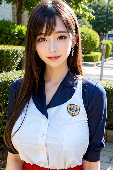 (8k), (best quality), (masterpiece:1.2), (realistic), (photorealistic:1.37), ultra-detailed, 1girl, cute, smile, closed mouth, beautiful detailed eyes, beautiful detailed nose, full body, wet hair, huge breasts, <lora:japaneseDollLikeness_v10:0.1>, <lora:koreanDollLikeness_v15:0.2>,dalcefo, <lora:randomCoserFaceCoser_randomCoserFace:0.4>,pigsney,Student uniforms