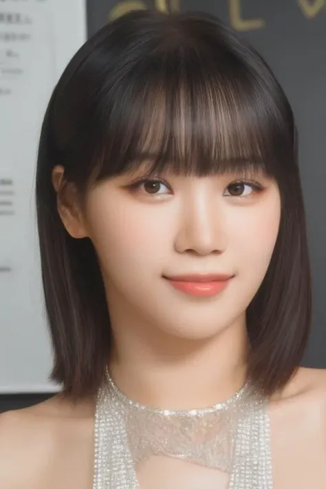 secret two tone hair color brown and black,bob cut,bangs,<lora:lesserafimChaewonV1:1>,Chaewon(close-up photo:1.2),(pov:1.1),korean, woman, complex 3d render ultra detailed, portrait of beautiful woman, smile, moody portrait, striking features, beauty, intricate details, dramatic composition, tension, contrast, texture, realism, high-quality rendering, stunning art, high quality, film grain, Fujifilm XT3,swirly bokeh,(realistic, photo-realistic:1.4),RAW photo,physically-based rendering,(looking at viewer:1.4),(8k, best quality, masterpiece:1.2),(full body shot:1.1),octane render,extremely detailed CG, unity 8k wallpaper,(studio soft light,in forest,sunlight:1.2),standing,(a girl is wearing wedding dress:1.5),hyper realistic detail shiny skin,ultra detailed,(ultra realistic:1.5),(intricate:1.2),(photorealistic:1.4),1girl,(skinny:1.3),detailed background