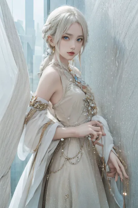 <lora:BeautyNwsjMajic2-01:0.8>, <lora:elf_dress:0.7>, detailed face, dress,cowboy shot, looking at viewer,facing viewer,, (masterpiece, best quality, high quality, highres, ultra-detailed),