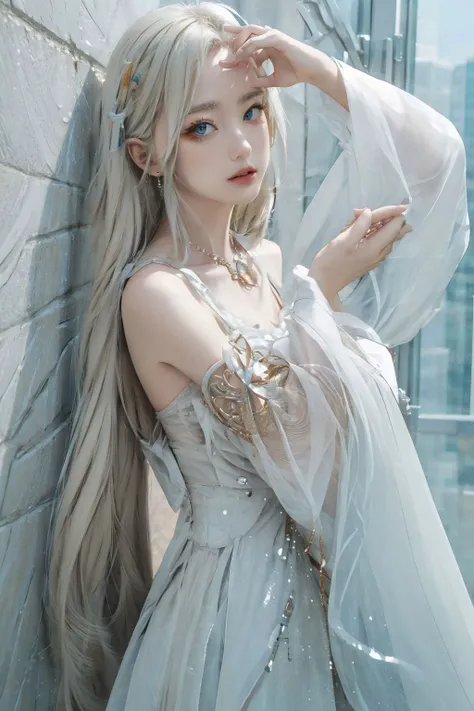 <lora:BeautyNwsjMajic2-01:0.8>, <lora:elf_dress:0.7>, detailed face, dress,cowboy shot, looking at viewer,, (masterpiece, best quality, high quality, highres, ultra-detailed),