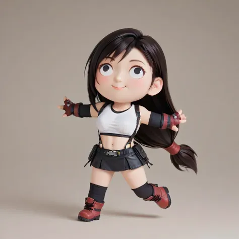 chibi,full body,smile,black eyes,tifa_lockhart, 
 score_9,_up score_8_up,up score_7_up,up score_6_up,