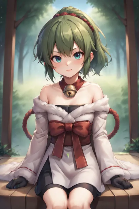 zPDXLpg, score_9, score_8_up, score_7_up, <lora:igarashi_futaba_XL-bf16-pony-v1:1> igarashi futaba \(shiromanta\) <lora:bbbls:0.6> bell, fur trim, gloves, black gloves, jingle bell, long sleeves, bare shoulder, japanese clothes, wide sleeves, bow, ribbon,