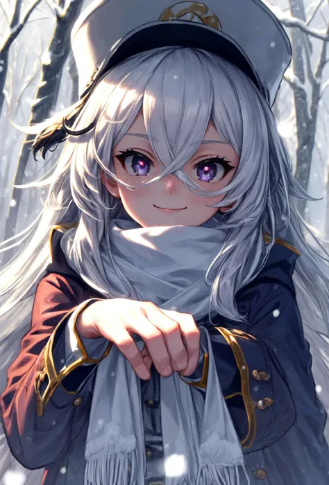 (masterpiece), best quality, (((ultra detailed, 8k quality))), expressive eyes, perfect face, perfect anatomy, perfect body, scene, <lora:scene_:0.7>, <lora:more_details:0.7>, <lora:beautiful_detailed_eyes:0.5>, <lora:GoodHands-vanilla:1>, <lora:give_it_a_name:0.7>,
Gangut, long hair, <lora:Gangut:0.8>
forest, snowing, 1girl, solo, standing, looking at the viewer, closed mouth, smile, purple coat, hat, white scarf, ,