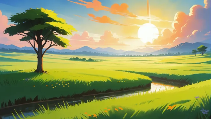 anime style digital painting, Temperate Grassland<lora:EnvyStarlightAnimeDigitalPainting04:1.25>