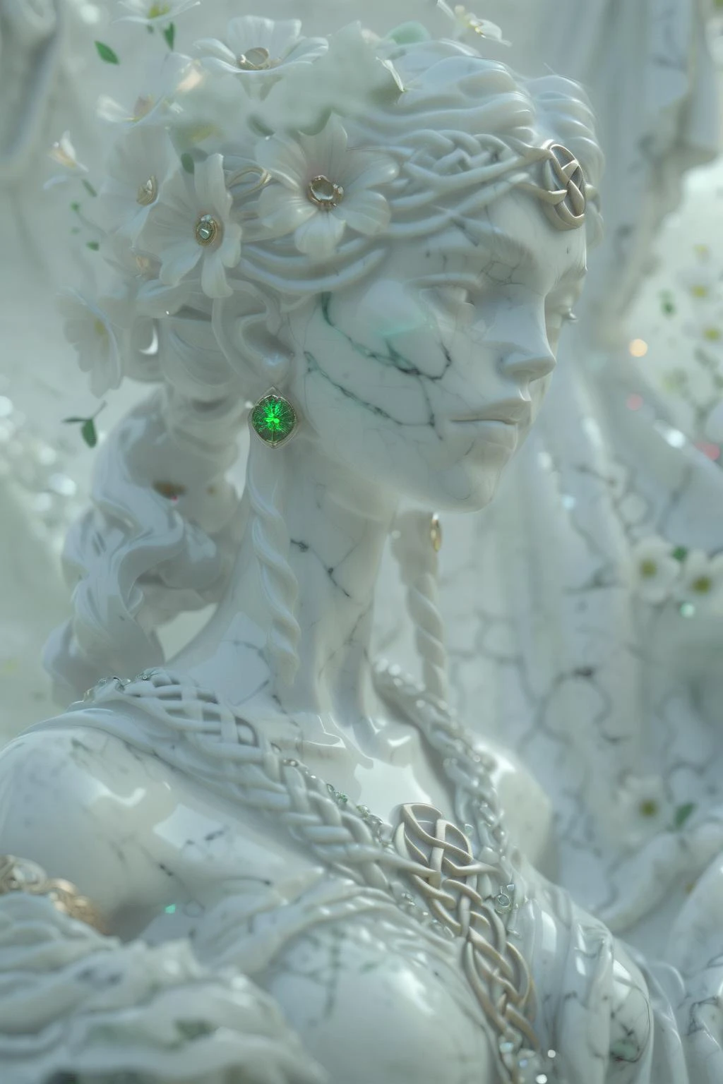 (abstract)++, ((celtic Goddess))++, flowers, celtic, ((wrapped in fabric))++,(glass and gems)++, ((mixed art styles))++, (cgi)++, powerful (movie poster), (cinematic lighting),((breathtaking))++,(detailed textures),(high resolution),(render), gritty, render, realistic, 4k, (photo realistic)++, ((bokeh background))++, ((white marble))++
<lora:add-detail-xl:1> <lora:Cosine_freck:1>,High-Key Lighting shot