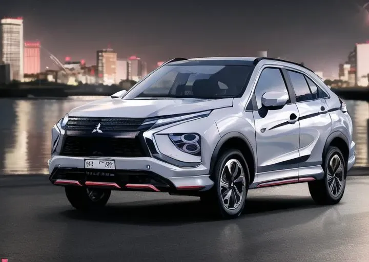 8k_wallpaper,photo,realistic,real,best quality,highly detailed,masterpiece,ultra-detailed,illustration,wallpaper,incredibly_absurdres,extremely detailed,1908, white suv rush through the night city, Mitsubishi Eclipse Cross, msecross, <lora:msecross:1>
