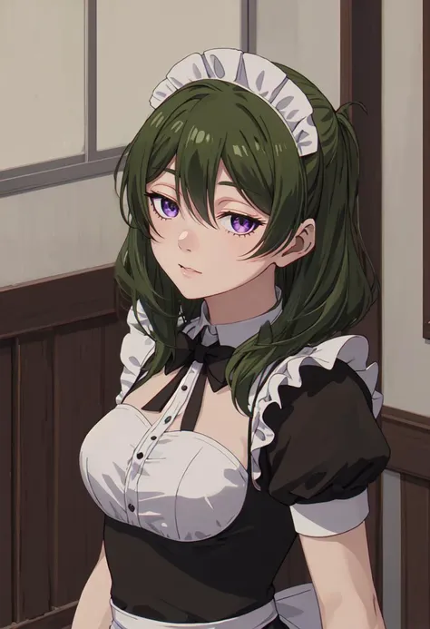 best quality, masterpiece, highres, solo, (ubel_sousounofrieren:1.10), (maid:1.40), (long maid dress:1.15), anime_style, 17 <lora:ubel_sousounofrieren:0.80>
