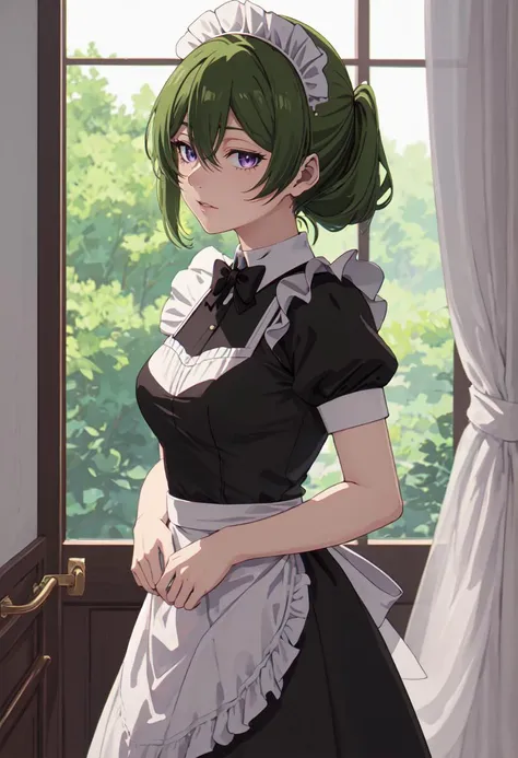 best quality, masterpiece, highres, solo, (ubel_sousounofrieren:1.10), (maid:1.40), (long maid dress:1.15), anime_style, 18 <lora:ubel_sousounofrieren:0.80>