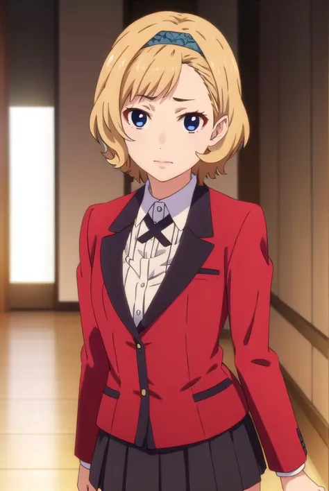 itsukisumeragi, <lora:itsuki sumeragi s2-lora-nochekaiser:1>,
itsuki sumeragi, short hair, blue eyes, blonde hair, braid, hairband, smile,
BREAK skirt, shirt, school uniform, jacket, white shirt, pleated skirt, collared shirt, black skirt, blazer, (red jacket:1.5),
BREAK indoors, classroom,
BREAK looking at viewer, (cowboy shot:1.5),
BREAK <lyco:GoodHands-beta2:1>, (masterpiece:1.2), best quality, high resolution, unity 8k wallpaper, (illustration:0.8), (beautiful detailed eyes:1.6), extremely detailed face, perfect lighting, extremely detailed CG, (perfect hands, perfect anatomy),