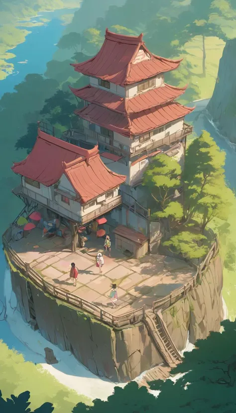 Cinematic scene, hero view, d2a amazon <lora:diablo_2_amazon_xl_v1:1>, action pose, detailed background, masterpiece, best quality, high quality, highres, absurdres, (Studio ghibli style, Art by Hayao Miyazaki:1.2), Anime Style, Manga Style, Hand drawn, cinematic, Sharp focus, humorous illustration, big depth of field, Masterpiece, concept art, trending on artstation, Vivid colors, Simplified style, trending on ArtStation, trending on CGSociety, Intricate, Vibrant colors, Soft Shading, Simplistic Features, Sharp Angles, Playful