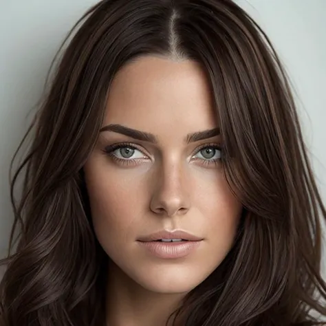 face of brunette woman