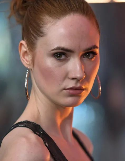 a woman (ohwx woman) <lora:gillan_lora_sdxl_v1-000008:1> by artgerm, photorealistic dramatic volumetric lighting ultra HD 8k high detail concept design 4K 3D unreal engine hyperrealism cyberpunk 2077 octane render in the style of blade runner and chrome 2 hardsurface scattering