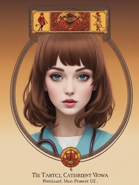 (Tarot card:1.2), retrowave, golden hour, petroglyph, desolate, Stranger Things, low contrast,
1girl, wearing general practitioner outfits, (brown hair, short hair:1.36), Various postures, smirk, tan,
from below , in the (President's office:1.4),
zbrushcentral,
fall,
morning,, best quality, beautiful and delicate lips, delicate fingers, detailed pupil, illustration, manga, anime, 2D, paintings, sketches, NaturalHand2-3500