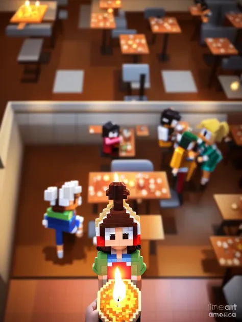 (voxel art:1.2), futuresynth, candle light, comic, foreboding, Stranger Things, furry,
1girl, wearing vocational counselor outfits, (eye strain hair, braid hair:1.36), Various postures, aroused, chibi,
from above, in the (family restaurant:1.4),
Pixiv,
autumn,
noon,, best quality, beautiful and delicate lips, delicate fingers, detailed pupil, illustration, manga, anime, 2D, paintings, sketches, NaturalHand2-3500