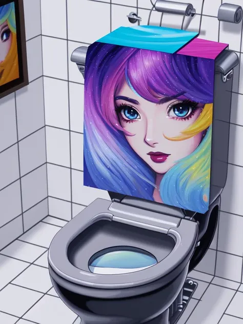(LSD:1.2), lunarpunk, refraction, gouache painting, infectious, robloxcore, lighting, 
1girl, wearing apparel patternmaker outfits, (high chroma hair, low twintails hair:1.36), Various postures, giggling, wet, 
  from below , in the (toilet:1.4), 
Getty Images,
spring,
morning,, best quality, beautiful and delicate lips, delicate fingers, detailed pupil, illustration, manga, anime, 2D, paintings, sketches, NaturalHand2-3500