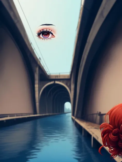 (massurrealism:1.2), sovietwave, iridescence, pixel art, macabre, Stranger Things, ornate,
1girl, wearing actuary outfits, (redhead hair, low twintails hair:1.36), Various postures, confused, large breasts,
from below , in the (under_bridge:1.4),
500px,
spring,
midnight,, best quality, beautiful and delicate lips, delicate fingers, detailed pupil, illustration, manga, anime, 2D, paintings, sketches, NaturalHand2-3500