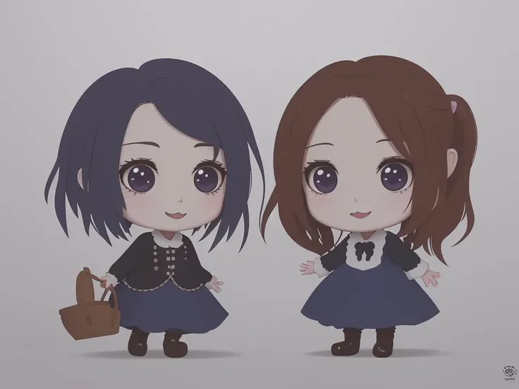 (2girls, couple focus, Grimm's Fairy Tales, (Hansel and Gretel:1.2), Blue Bird, House of Sweets:1.3), character focus, (deformed character, sketch, chibi, kawaii, illustration:1.3), cartoon style, joe fenton, camping, unbecoming, gnawling, calm, soft smile, Wayne Barlowe, (Pop horror style, sketch, illustration:1.4), (white background:1.3), cute, kawaii, chibi, Cute and harmless specter, best quality, beautiful and delicate lips, delicate fingers, detailed pupil, illustration, manga, anime, 2D, paintings, sketches, <lora:flat2:1>,