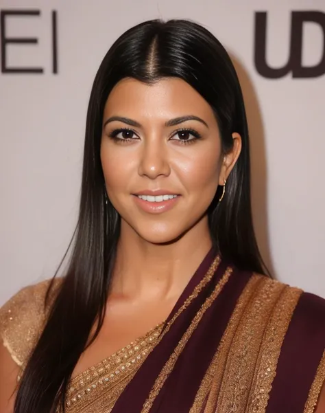 KourtneyKardashian,<lora:KourtneyKardashianSDXL:.7>,woman wearing saree, background blur, portrait, sharp, detailed, uhd, realistic, masterpiece