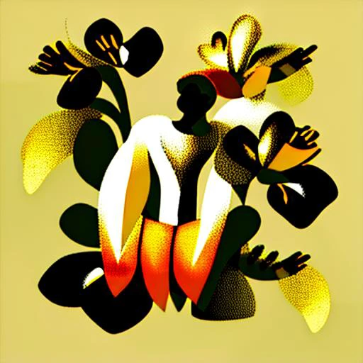 editorial illustrationï¼handson boy, flower, fashion, clean background, high quality,editiorial abstract illustration