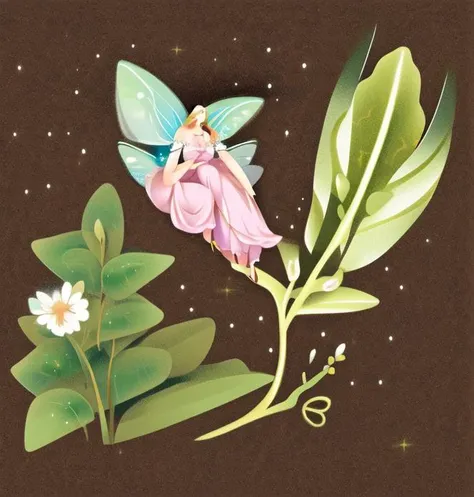 fairy flower, fashion, clean background, high quality, editiorial abstract illustration <hypernet:anime_3:1>