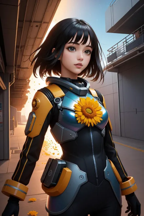 1girl, (installation art stylized by Roni Horn:1.3) , detailed Fractal, intricate background, ground level shot of a Pressured Vintage Basque ([Underpass|appetizer]:1.3) , it is anthropomorphic reimagined as The Walking Dead series character, it is made from Marigolds, from inside of a Chic Oil platform, dense fauna and Interplanetary dust in background, Stars in the sky, shallow depth of field, Sci-Fi, Margins Art, flat lighting, F/1.8, Kodachrome, sfumato, Iridescent explosions, unreal engine, wallpaper