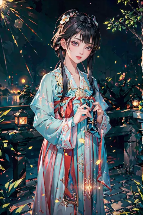 <(best quality, extremery best quality, masterpiece:1.4), (realistic, intricate details:1.4), (photorealistic:1.4), (extremely intricate:1.4), highres, ultra highres, ultra-detailed, absurdres, incredibly absurdres, extremely detailed, high quality, high resolution, hyperrealistic, ultra-realistic, hyper-detailed, top quality, best, fine detail, massive detail, Highly detailed, extreme detailed, highest detailed, high-res, absolutely resolution, reflection, (refraction:1.4), (hyperrealism:1.4)>, BREAK, 1girl, solo, looking at viewer, (young cute beautiful 18-year-old girl:1.4), 3d face, (hand of Guido Daniele:1.4), beautiful girl, Beautiful face, pretty, girlface, kpop idol, supermodel, stunning innocent symmetry face, perfect body, medium breast, slim waist, slim legs, (high detailed skin:1.5), glowing eyes, goddess, natural skin texture, shiny skin, White skin, Beautiful detailed face, detailed face, real skin texture, cute delicate face, finely detailed face, golden ratio, golden ratio face, expressive eyes, perfect face, perfect skin, flawless face, clear face, shiny hair, pale skin, Proper body proportion, perfect anatomy, realistic skin texture, luscious lips, glossy lips, natural makeup, beautiful bright pupils, slender figure, intricate eyes, detailed pupils, detailed face and eyes, longeyelashes, blush, good hand, perfect hands, pretty face, beautiful female bodies, finely detailed skin, oily shiny skin, clean facial features, an extremely delicate and beautiful, cute & girly, beautiful detailed eyes, stars in the eyes, detailed simmetric eyes, perfect smooth skin texture, BREAK, (((((standing, (hanfu, tang style, tang style outfits, pink upper shan, pink chest pleated skirt, red with pink waistband, red pibo:1.4), (smile, Pink hair, Pink eye, long hair, Pink eyelashes, Pink lips, Pink lip colour, Eyes glowing Pink, flat bangs, pink fluffy bunny:1.5), (night, Night time, moon light, sky, landscape, aurora borealis, stars, outdoors, Chinese, Pink fireworks, Sakura tree background:1.4), (lake background, mountains, full moon background, night lake shore, river, forest, chinese style countryard, lanterns, pond, cobblestone pathway, building pavilion, chinese buildings, moutains, misty lake, ancient chinese background, puddle, after the rain, petals falling, wet grass and trees, flower sea, in a meadow, waterfall, breeze, flying splashes, flying petals, leaves, bloom, bloom effect, surrounded by heavy floating petal flow, petal, Pink butterfly, flower, detailed beautiful grassland with petal, flowers, plants, Pink rose, many Pink roses, leaves falling from the tree, dust is drifting, ethereal, scenery, nature, mysterious background:1.4), (iridescent colors, Iridescence, blush, mysterious, fantasy background, fantasy, open mouth:1.2), (fog, wind:1.2), (Luminescent Particles:1.3), (fullbody:1.2), (eye focus, face focus, character focus, close-up face:1.2), (dutch angle, cowboy shot:1.3), colorful refraction)))), BREAK, <watercolor, available light, detailed light, volumetric fog, beautiful lighting, Rembrandt lighting, Cinematic, pixel art, game art, key visual, surreal, PBR Texturing, Anisotropic Filtering, Maximum Clarity And Sharpness, Albedo And Specular Maps, Multi-Layered Textures, Surface Shading, Sub-Pixel Convolution, Sub-Pixel Convolution, Accurate Simulation Of Light-Material Interaction, blurry foreground, broad light, volumetric light effect, matte painting, perfectly defined features, volumetric lighting, Tone Mapping, Lumen Reflections, Global illumination, Ray Tracing, Screen Space Global Illumination, Accent Lighting, 32k, Natural Lighting, volumetric, cinematic masterpiece, Rule of thirds, high dynamic range, Multi-exposure HDR capture, cinematic render, game cg cinematic, atmospheric perspective, scene, epic dynamic frame, motion blur, ((cinematic look, Film look)), rim light, 4k textures, adobe lightroom, photolab, insane details, hyperdetailed, exposure blend, professional color grading, professional color correction, aerial perspective, particles and dust in beams of light, cinematic scene, dynamic lighting, sharp details, lomography, soft focus, light leaks, bold hues, atmospheric depth, (explosive light and shadow:1.2), aesthetics, intricate designs, ultra realistic digital art, (zentangle, mandala, tangle, entangle), (fractal art), elegant, vivid colours, floating particles, particles, dramatic, epic, (ink drawing, oil painting detailed), (dramatic lighting:1.2), RAW, huge filesize, extremery detailed CG, Photo, 8k uhd, cinematic atmosphere, trending on artstation, award-winning glamour photograph, highly detailed photo, official art, beautiful and aesthetic, unity 8k wallpaper, beautiful, highly detailed CG illustration, best illustration, intricate, Amazing, emotional, analog, painting, digital painting, concept art, Oil Painting, illustration, Classical art, Renaissance, Romanticism, Neoclassicism, Color Palette, depth and contrast, Vibrant colors, saturated, rich saturation, color harmony, vivid palette, concept-art, design style, detail character, concept render, colorful, analog photography, dreamy atmosphere, specular highlights, atmospheric lighting, (dynamic angle, dynamic pose :1.3), (shiny, clothes reflecting light, lens flare, bloom effect, light particle, lens glare:1.3), realistic lighting, cinematic light, (cinematic lighting), light in the face, soft lighting, saturated colors, detailed background, sharp focus, 8k high definition, perspective, Master Composition, roughness, post-processing, soft shadows, realistic shadows, ambient occlusion, ray-tracing, subsurface scattering, photon mapping, physically-based rendering, octane rendering, unreal engine 5, ue5 rendering, Adobe After FX, dslr, RTX, Best character details, radiosity, sharp, antialiased, RAW photo, HDR, 8k, 4k, (((Photographed by Roger Deakins, using a RED Monstro 8K VV camera and a series of high-end lenses))), ((Hasselblad photography)), (film grain:1.4), Kodak portra 400, ((Fujifilm X-T5)), professional photograph, depth of field, caustics, Broad lighting, diffuse lighting, rim lighting, two tone lighting, textile details, visible pores, high resolution scan, professionally color graded, photographic reality, automatic white balance, best lighting, detailed shadow, high contrast, strong light and shadow>, (PureErosFace_V1:0.5), (ulzzang-6500:1), <lora:epiNoiseoffset_v3:0.05>, <lora:add_detail:0.1>, <lora:hanfuTang_v35:0.8>, <lora:zhongfenghuaxiyou-000018:0.05>, zhongfenghua