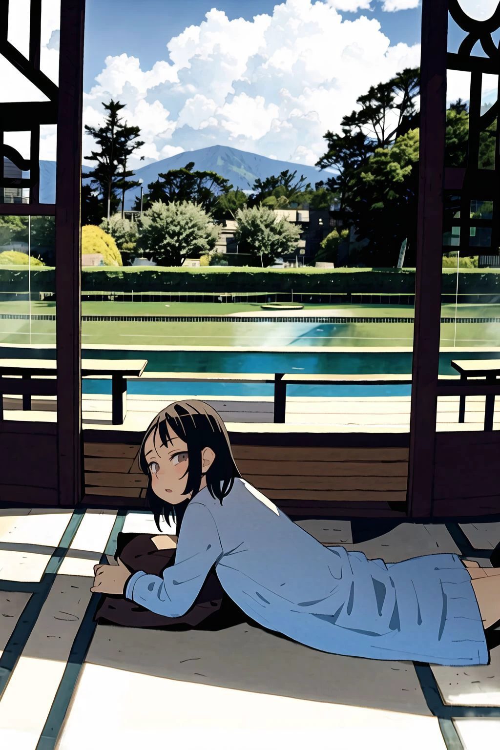 ,=chinese garden,=lying on side