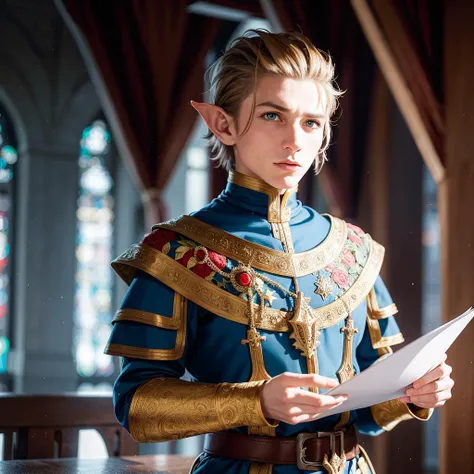 (best quality:1.0), (ultra highres:1.0), (Elf man:1), (1boy:1.4), (adult:1), intricate details, intricate, cinematic, detailed, elf king Coronation, (medieval fantasy:1.3), (hdr:1.2), dynamic angle