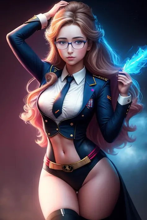 rifstyle2 <lora:rifstyle2_model-000010:0.5> Kathryn Love Newton:0.6, 1girl, solo, very long hair, black eyes, dynamic pose, masterpiece, absurdres, perfect anatomy, Superman's uniform:1.1, Moderate hips, cinematic lighting, 8k, best quality,bust body
