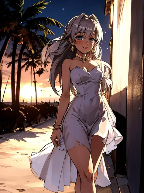 1girl, dress, earrings, indoors, jewelry, long hair, smile, solo, standing, sunlight, white dress, wind, window
masterpiece, best quality, intricate details, anime screencap,
a full moon is seen behind palm trees on a beach at night time with a path leading to the ocean, palm trees, a photo, dau-al-set
<lora:backlight_slider_v10:-1> <lora:contrast_slider_v10:3> <lora:Raiou_Style-000014:0.5> big lips, thick lips,
<lora:add_sharpness:1.0><lora:add_sharpness:1.0>