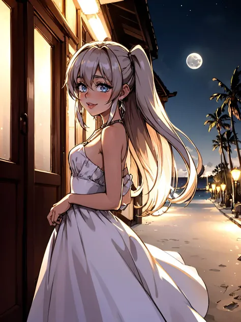 1girl, backlighting, dress, earrings, indoors, jewelry, long hair, smile, solo, standing, sunlight, white dress, wind, window
masterpiece, best quality, intricate details, anime screencap,
a full moon is seen behind palm trees on a beach at night time with a path leading to the ocean, palm trees, a photo, dau-al-set
<lora:backlight_slider_v10:-1> <lora:contrast_slider_v10:3> <lora:Raiou_Style-000014:0.5> big lips, thick lips,
<lora:add_sharpness:1.0><lora:add_sharpness:1.0>