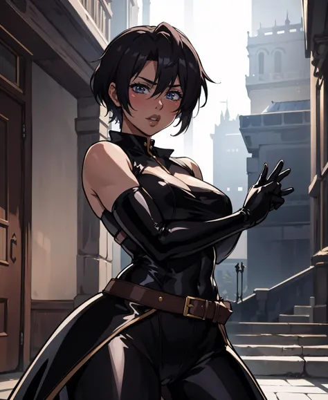 (Explicit Content: NSFW, Adult Themes, Violence):
In a dark, grimy alleyway, the psychopathic figure of Psykos looms over Tatsumaki, her twisted grin revealing a menacing cock that contrasts sharply with her typically asexual appearance. Her eyes are fixated on her sister, the wanted hero, with an intensity that is both chilling and arousing. In defiance of societal norms, this grotesque scene unfolds before the onlookers.
Psykos, with her sclera-exposing eyes, musclebound form, and short brunette hair, wears a leather corset that exposes her am