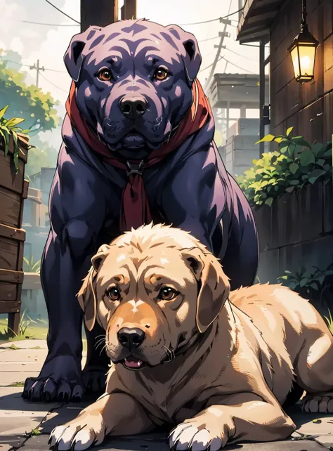 sci-fi, digital art, elegant, robotic Pearlescent and green Shar Pei, the Shar Pei is wearing a cybernetics, The cybernetics is inspired by the Disney movie and Apocalypse Now movie, warm background, gorgeous