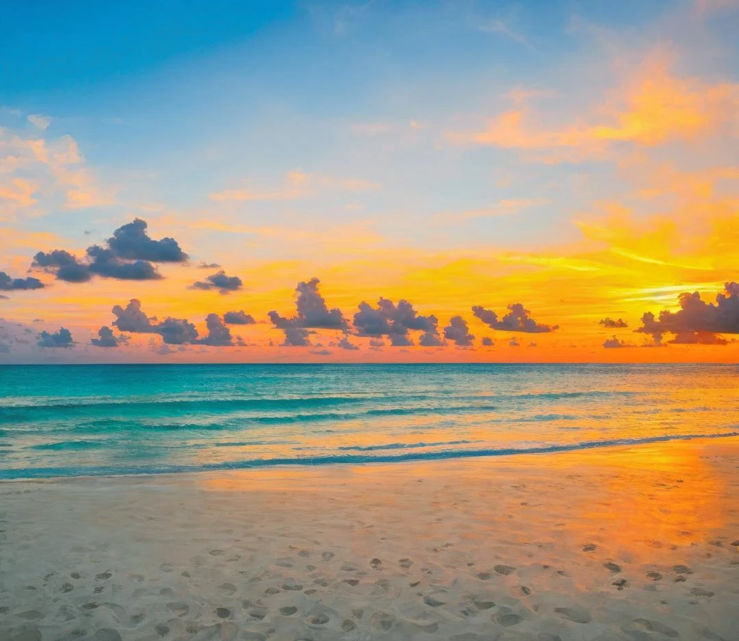 Painting, Beach, resorts, hotels, sunset, umbrellas, palm trees, luxury, high quality, best quality, masterpiece, detailed, 4k, 8k, <lora:Florida_Core:1> <lora:epiCRealismHelper:0.8>