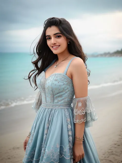 divi_k <lora:divi_k23:0.9> wearing a summer dress, running, laughing, beach background, 24mm, 4k textures, soft cinematic light, adobe lightroom, photolab, hdr, intricate, elegant, highly detailed, sharp focus, (cinematic look), soothing tones, insane details, intricate details, hyperdetailed, low contrast, soft cinematic light, dim colors, exposure blend, hdr, faded