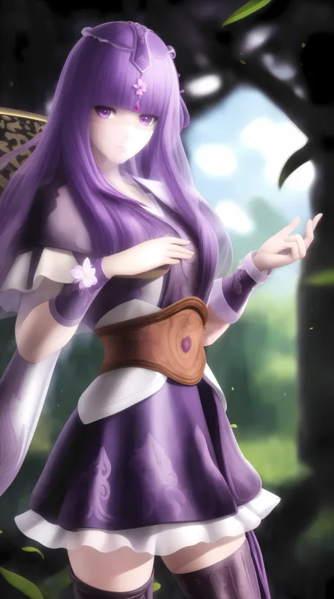 masterpiece, (best quality:1.4), (ultra highres:1.2),4K quality, (delicate illustration:1.4),(8k, RAW photo:1.2),1girl,veil, purple eyes,armor, dress, thighhighs, thigh boots, cowboy shot, <lora:shaosiming-000016:0.8> ,
