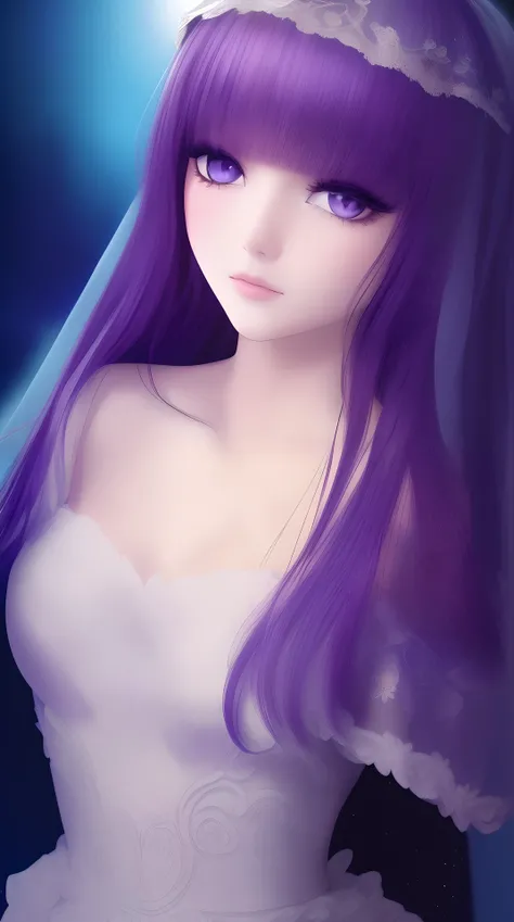 masterpiece, (best quality:1.4), (ultra highres:1.2),4K quality, (delicate illustration:1.4),(8k, RAW photo:1.2),1girl,purple eyes, ((veil)), <lora:shaosiming_13200:1>
