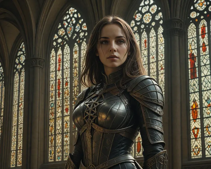 fantasy artwork. deformed. dry brush. a detailed,
BREAK
a stunning cinematic illustration of female templar in a gothic cathedral with stained glass windows,sunlight streaming but a hidden darkness within,fantasy,