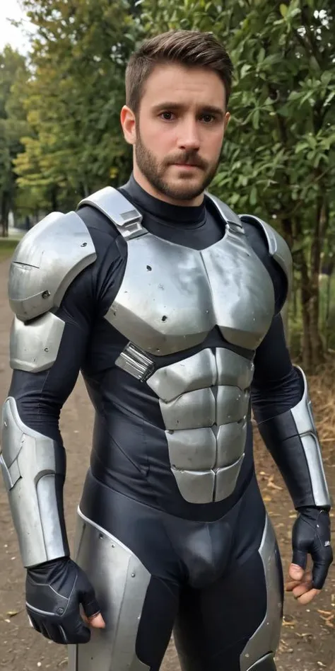 dg_DougXL man 30yo <lora:dg_DougXL:0.8>, wearing futuristic armor,