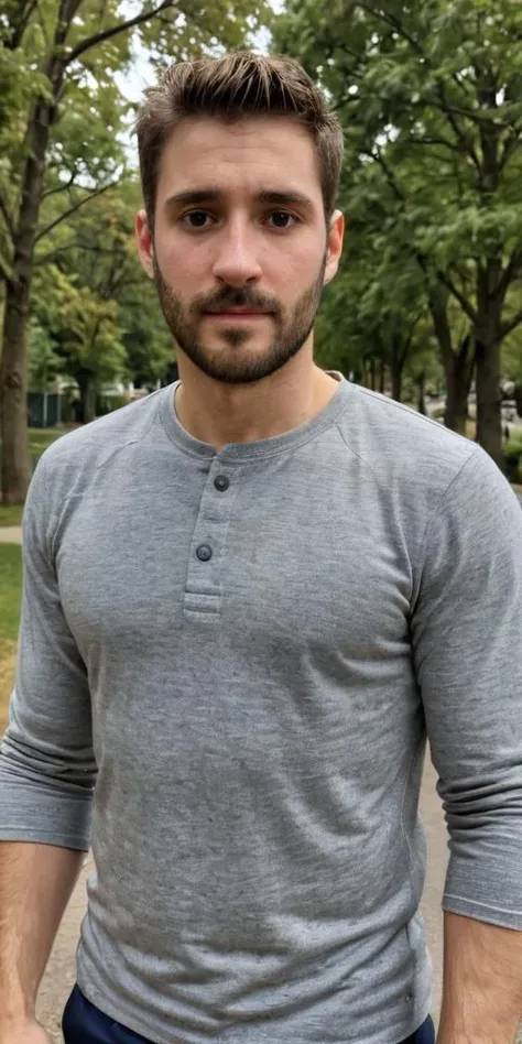 dg_DougXL man 30yo <lora:dg_DougXL:0.8>, wearing Henley shirt,
