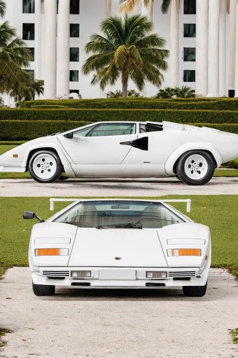white countach driving through miami city
<lora:Lamborghini_Countach:1>